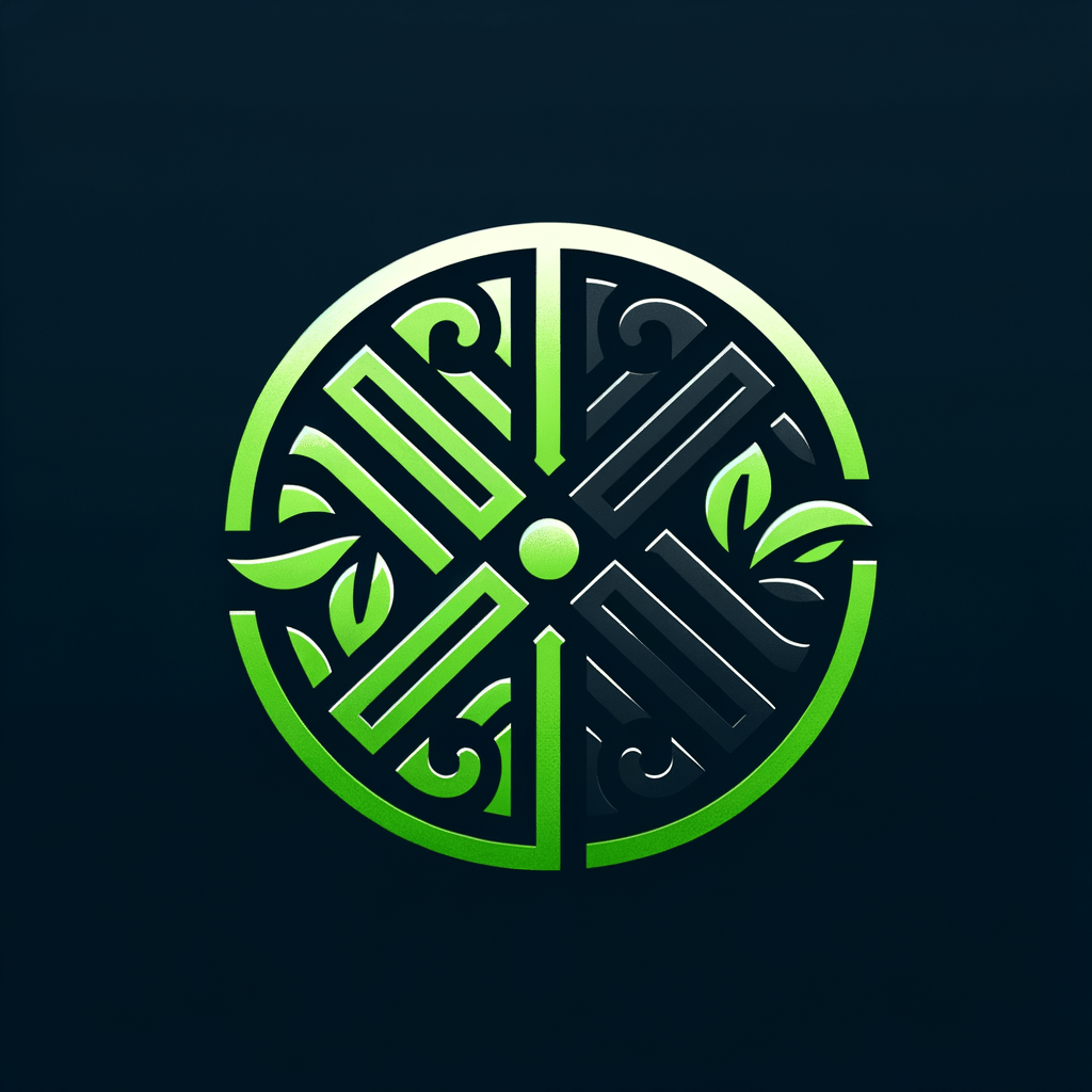 Erstelle mir ein Logo für „WohlstandsWeite“ mit den Farben schwarz und grün